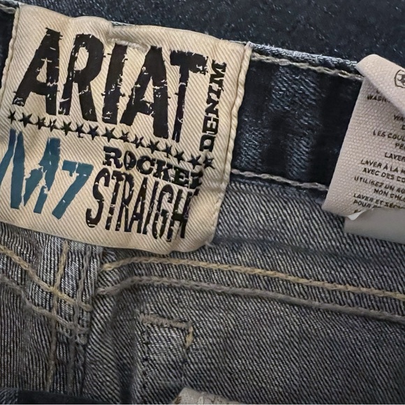 Ariat Men's M7 Rocker Straight Coltrane Stackable Straight Leg Jeans SZ 29x34 - Picture 7 of 10